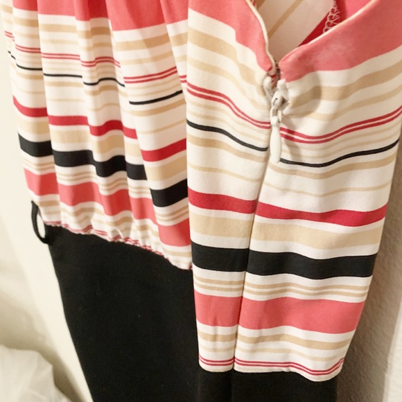 New York and Company (size XL) Sleeveless, Pleated, Ruffled Collar, Pencil Dress - Picture 9 of 13